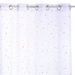 Voilage enfant �toiles dor�es - demoiselle blanc