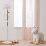 Voilage enfant toile d'or  oeillets blanc