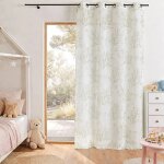 Voilage impression feuillage po�tique green