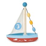 Voilier en bois avec perles color�es - jeu d'imagination pour tout - petits multicolor
