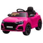 Voiture �lectrique enfant audi rs q8 - 2 moteurs - t�l�commande - effets sonores, lumineux rose