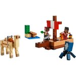 Le voyage du bateau pirate 21259 lego minecraft multicolore