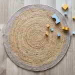 Yhuki tapis jute & laine taupe Yhuki tapis jute & laine taupe