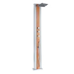 Douche hybride dada droite piu 37l inox / bois