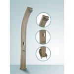 Douche solaire courbee alu champagne 30l