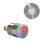 Projecteur led couleur mini - brio x15 avec enjoliveur mini - nova inox