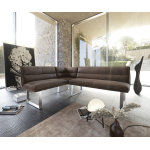 Banc - d'angle salvo 200x160 cm structure inoxydable vintage marron variable