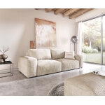 Grand canap lanzo l 260x110 cm cord beige avec tabouret