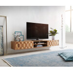 Buffet bas fevo 200 cm acacia nature 2 portes flottant Buffet bas fevo 200 cm acacia nature 2 portes flottant