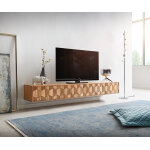 Buffet bas fevo 200 cm acacia nature 4 portes flottant Buffet bas fevo 200 cm acacia nature 4 portes flottant