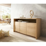 Buffet live - edge 145 cm chne naturel 3 portes massif