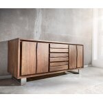 Buffet live - edge 172 cm acacia marron 3 tiroirs 4 portes