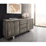 Buffet live - edge 172 cm acacia platine 3 tiroirs 4 portes