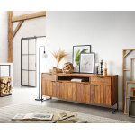 Buffet nook 200 cm sheesham naturel 4 portes 2 tir