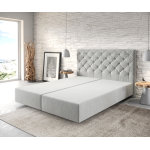 Cadre - de - sommier dream - great 160x200 microfibre gris argent�