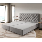 Cadre - � - sommier - tapissier dream - great microfibre gris 200x200 cm
