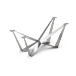 Cadre de table spider acier inoxydable argent� pour plateaux � partir de 200 cm