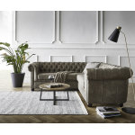 Canapé - d'angle chesterfield 209x200 cm taupe matelassé Canapé - d'angle chesterfield 209x200 cm taupe matelassé
