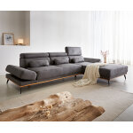 Canapé - d'angle evelio 320x200 microfibre gris antique méridiènne droite réglage électrique de la profondeur ... Canapé - d'angle evelio 320x200 microfibre gris antique méridiènne droite réglage électrique de la profondeur ...