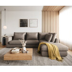 Canap d'angle isla 330x225 cm boucl boue mridinne droite