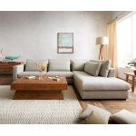 Canap - d'angle isla 331 x 226 cm tissu textur fauteuil long  droite