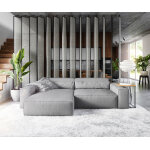 Canap d'angle sirpio xl 270x170 cm microfibre gris recamiere variable