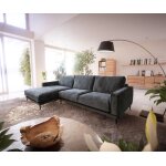 Canap - d'angle sottil 290 x 165cm chenille gris recamire gauche