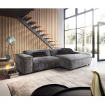 Canapé - d'angle tenso 280 x 165 chenille gris recamière droite Canapé - d'angle tenso 280 x 165 chenille gris recamière droite
