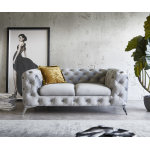 Canap corleone 2 places taupe vintage