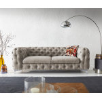 Canap corleone 225x97 cm beige canap 3 places