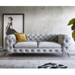 Canap corleone 3 places gris vintage