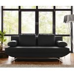 Canap - lit cady 200x90 cm noir avec fonction lit