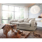 Canap noelia 240x145 cm couleur ivoire avec coussin canap avec housse