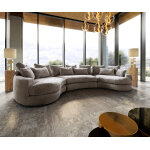 Canap� panoramique estrea couleur taupe 410x155 cm arrondi