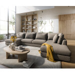 Canap panoramique isla 430x225 cm boucl boue mridinne droite