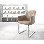 Cantilever greg - flex beige vintage cantilever plat acier inoxydable