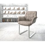 Cantilever kaira - flex taupe vintage cantilever plat acier inoxydable