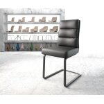 Cantilever pela - flex cuir vritable noir cantilever plat noir ressorts ensachs