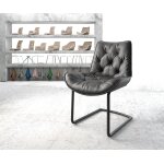 Cantilever taimi - flex cuir v�ritable noir cantilever rond noir