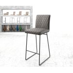 Chaise - de - bar earnest - flex piqu en diamant vintage anthracite cadre de patins mtal