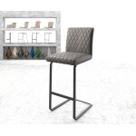 Chaise - de - bar earnest - flex piqu en diamant vintage anthracite chaise cantilever mtal plat