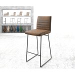 Chaise - de - bar earnest - flex vintage marron cadre de patins mtal