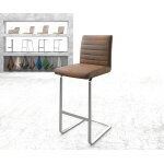 Chaise - de - bar earnest - flex vintage marron chaise cantilever acier plat inoxydable