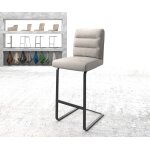 Chaise - de - bar pela - flex rayures gris clair chaise cantilever métal plat Chaise - de - bar pela - flex rayures gris clair chaise cantilever métal plat
