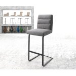 Chaise - de - bar pela - flex tissu textur gris clair chaise cantilever mtal plat