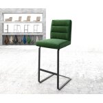 Chaise - de - bar pela - flex velours vert chaise cantilever métal plat Chaise - de - bar pela - flex velours vert chaise cantilever métal plat