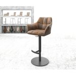Chaise - de - bar yulo - flex vintage marron base tournante réglable en haut métal Chaise - de - bar yulo - flex vintage marron base tournante réglable en haut métal