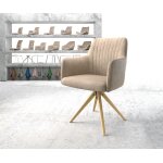 Chaise - pivotante greg - flex beige vintage cadre en bois angulaire pivote sur 180 Chaise - pivotante greg - flex beige vintage cadre en bois angulaire pivote sur 180