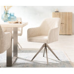 Chaise - pivotante greg - flex corde beige vintage cadre crois angulaire acier inoxydable pivote sur ...