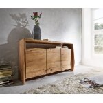 Commode live - edge 145 cm acacia nature 3 portes